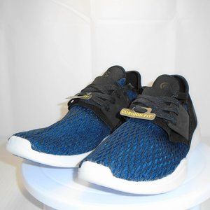 Cushion Fit Navy Stretch Fabric Sneakers